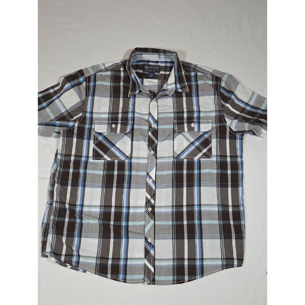American Rag Plaid Short Sleeve Shirt Size XXL Mens